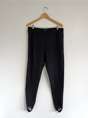 Eileen Fisher stirrup leggings solid black pants